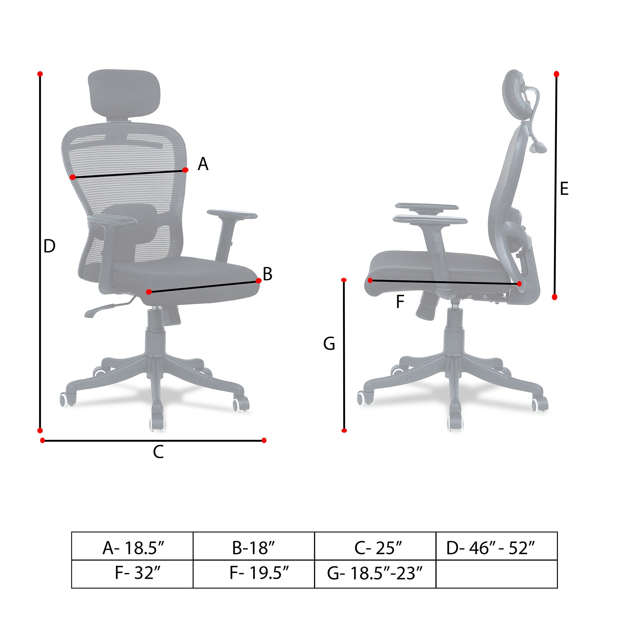 Codmeat High Back Ergonomic Chair in Black Colour