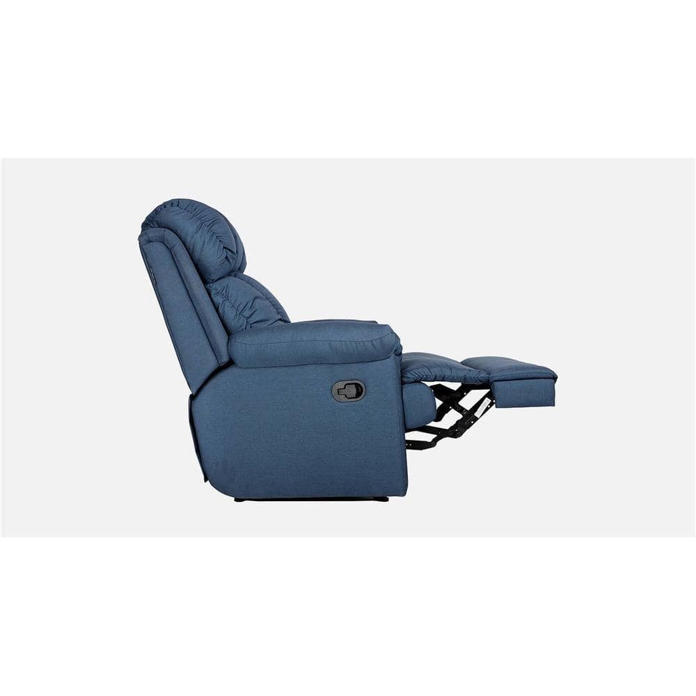 369 Single Fabric One Seater Manual Recliner in Blue Colour