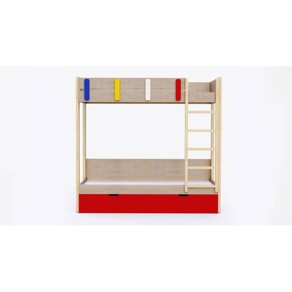 Pine Tree Bunk Bed with Drawer Storage
