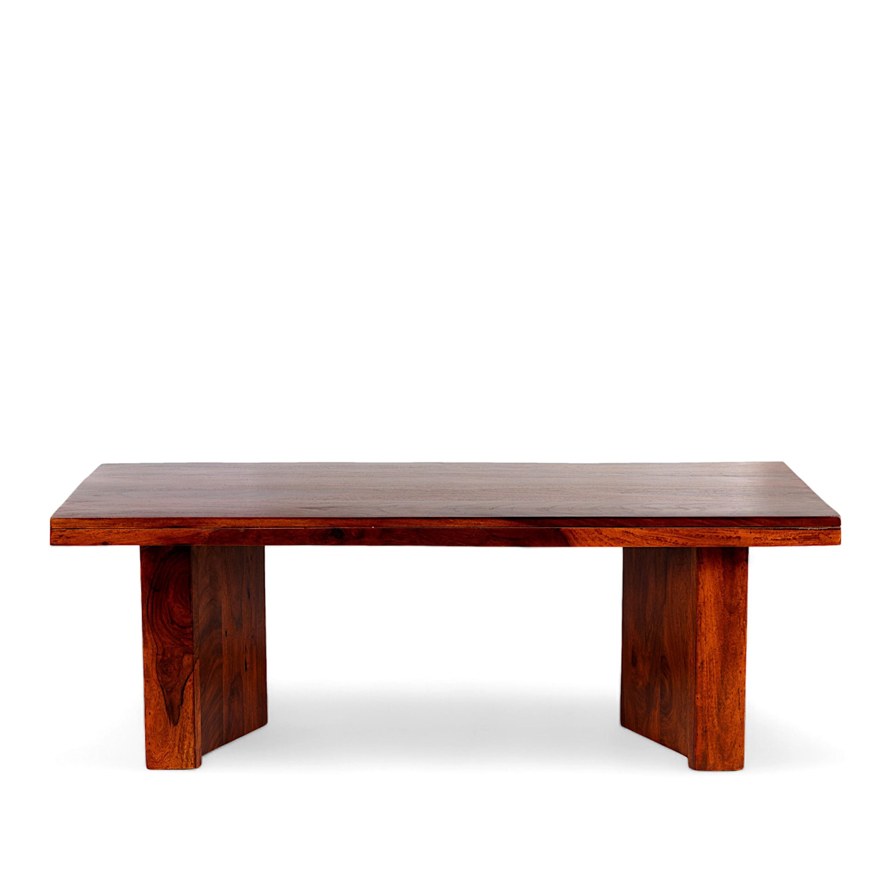 Kassel Sheesham Wood Contemporary Rectangle Coffee Table In Honey Finish