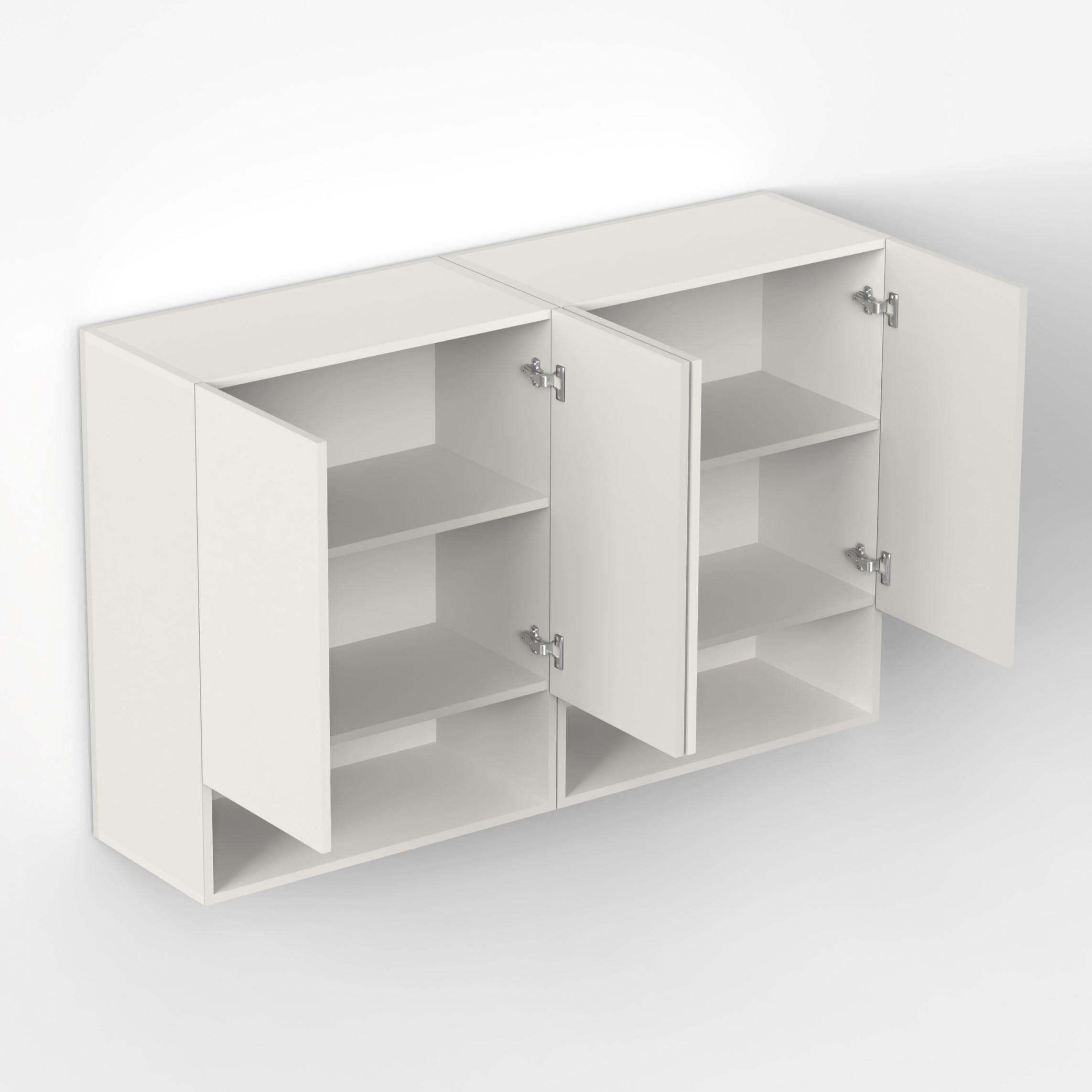 Opryt Engineered Wood Wall Mounted with Shelf Two Kitchen Cabinet Rack In White Finish