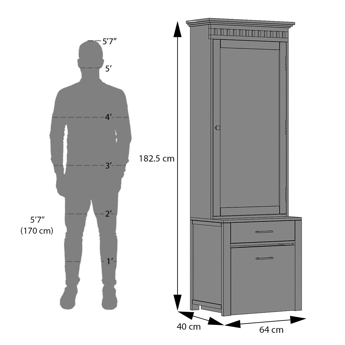 Fidora Dressing Table With Stool In Honey Finish