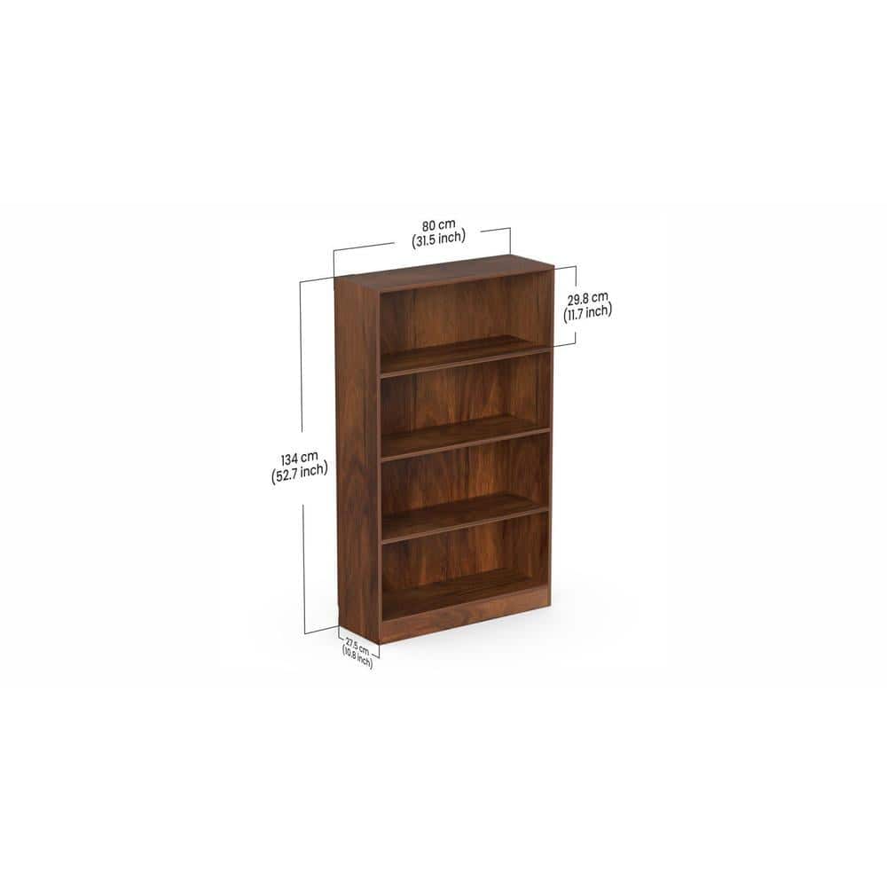 Alex Engineered Wood Bookshelf in Brown Maple
