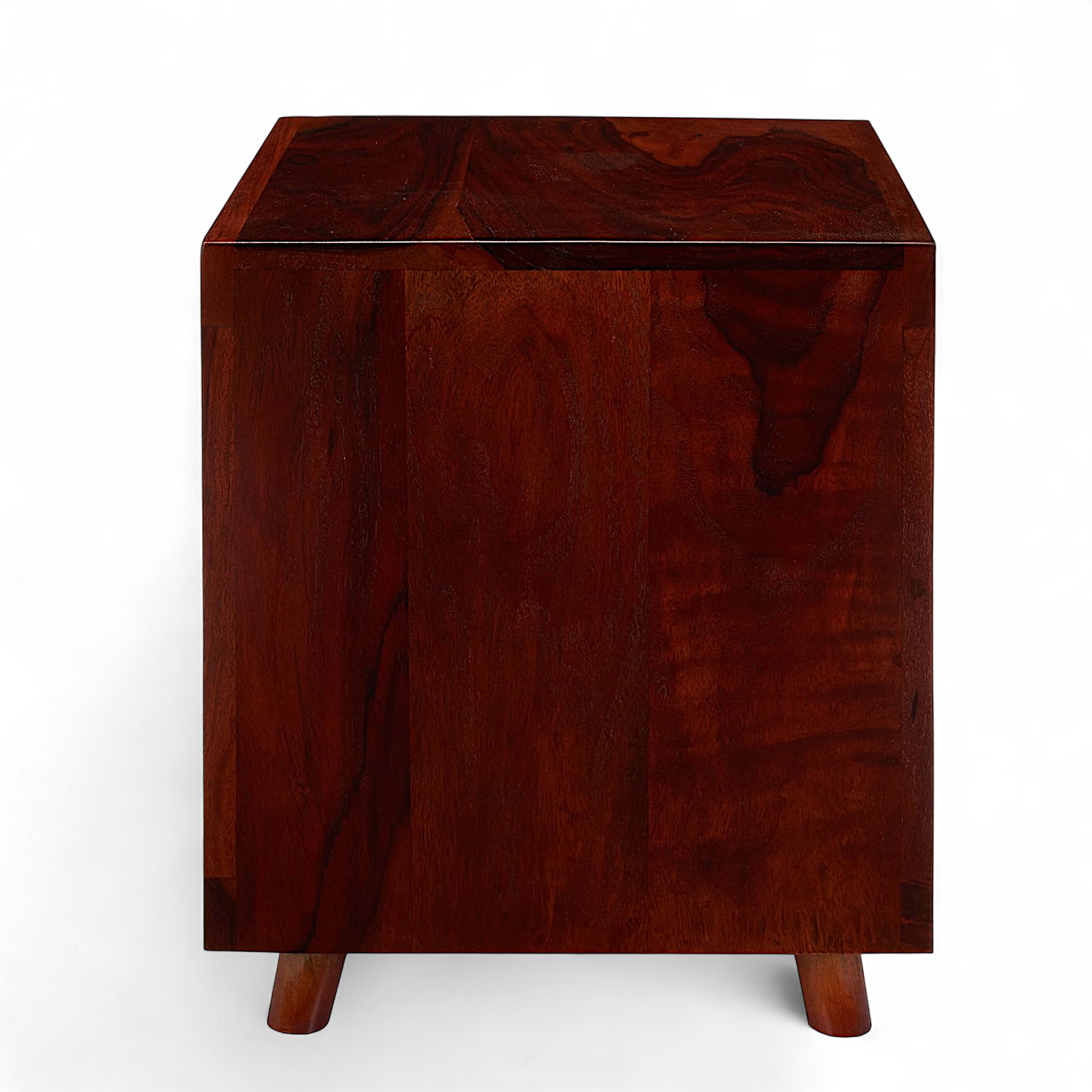 Berlin Sheesham Wood Contemporary Rectangle End Table Side Table In Honey Finish