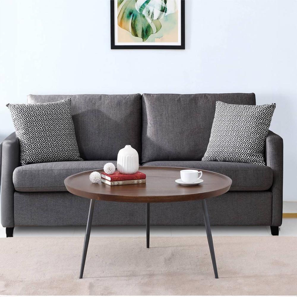 Kasia Solid Wood Coffee Table In Walnut Finish