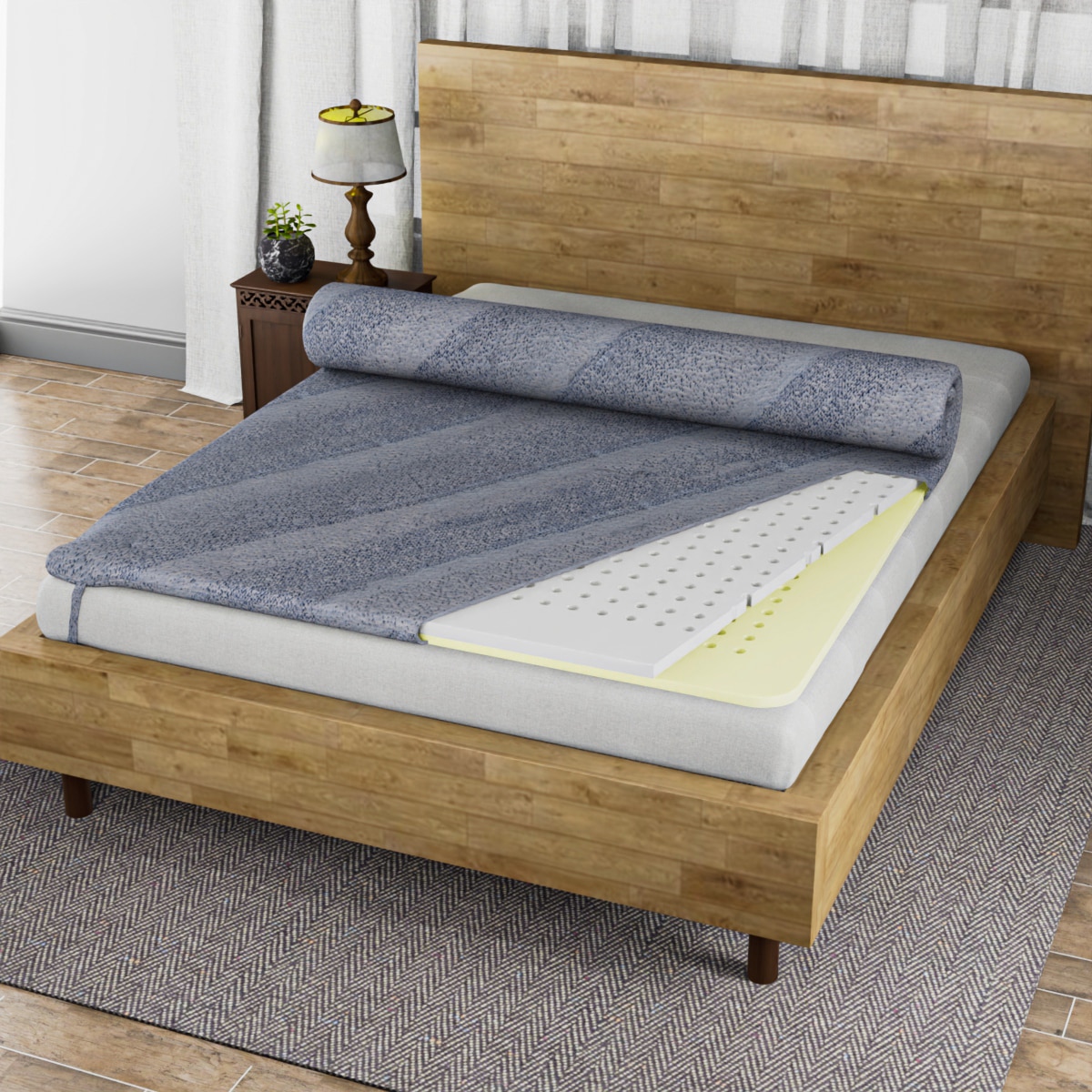 Drilled Air Cool Memory Topper 75X60