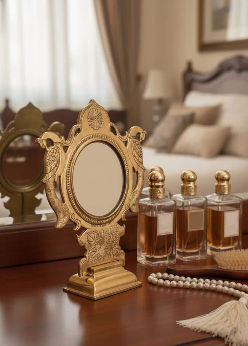 Traditional Aranmula Kannadi Brass Mirror