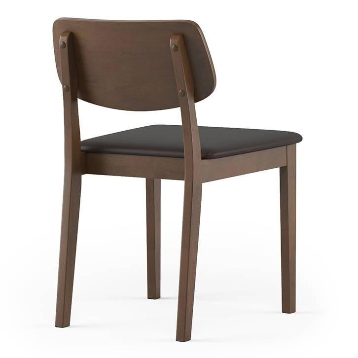 Lawson Solid Wood Dining Chair Set Of 2 In Walnut Finish
