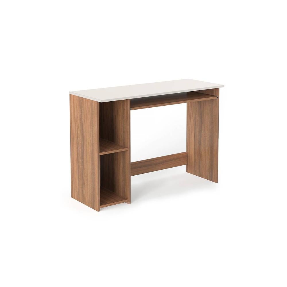 Mallium Free Standing Engineered Wood Study Table in Walnut Finish - RRV-000310