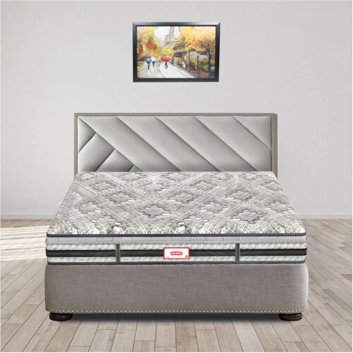 MemospaOrthopedic Euro Top With SRTX Technology 8 Inch Single Size Memory Foam Mattress (81X36 Inches), Rebonded Foam Backcare,All Side Quilted,SoftRelax Comfort