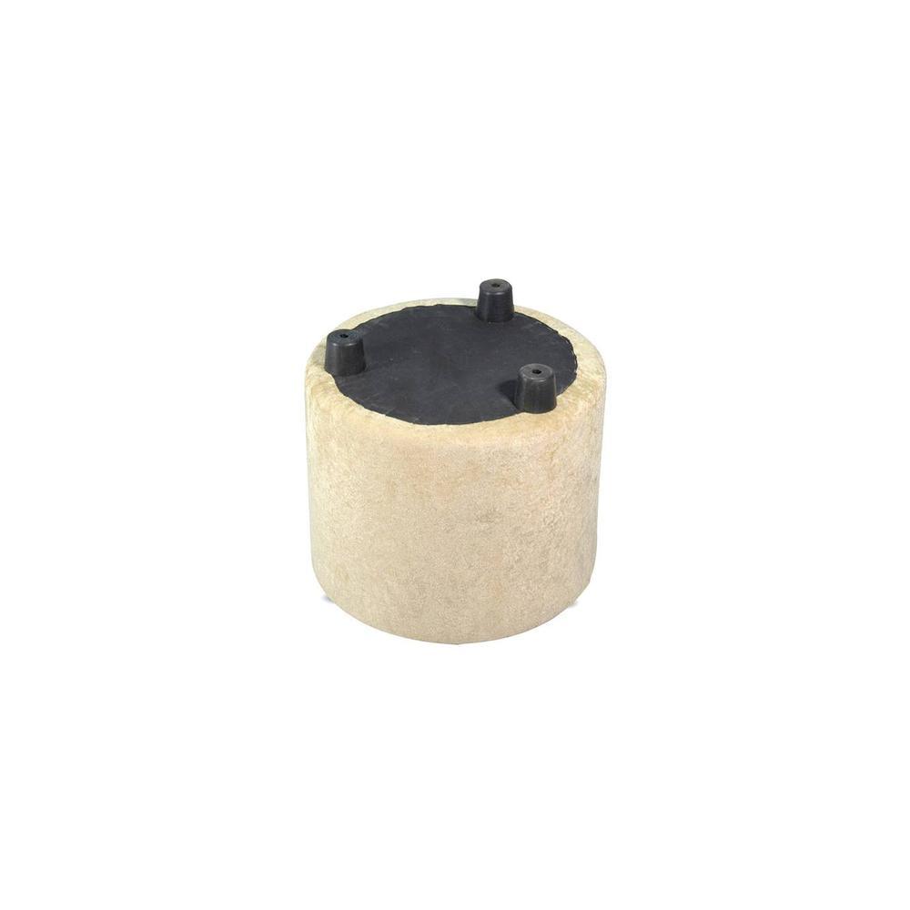 Lisbon Solid Wood Ottoman Pouffee in Ivory Sparkle Velvet