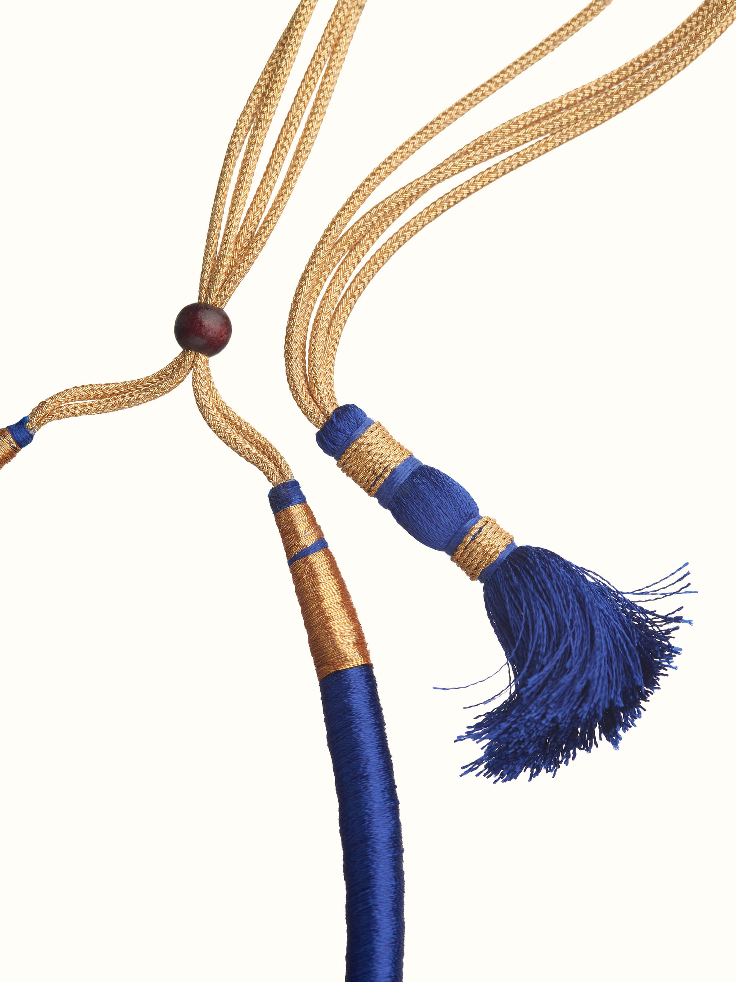 Back side view of Thushi 22 karat gold collar necklace