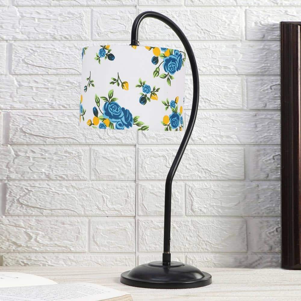 Multi cotton Curvy table lamp with Iron Base (SP13)