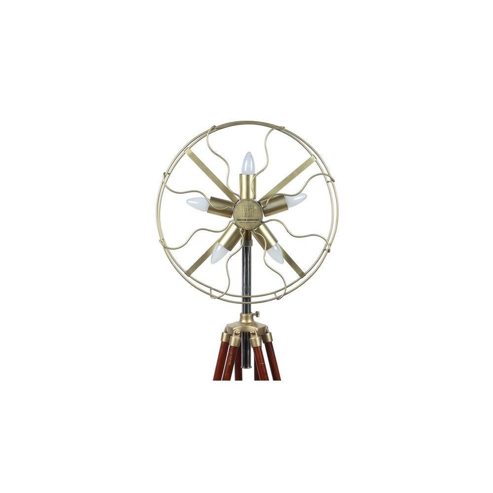 Drago Gold Iron Shade Floor Lamp