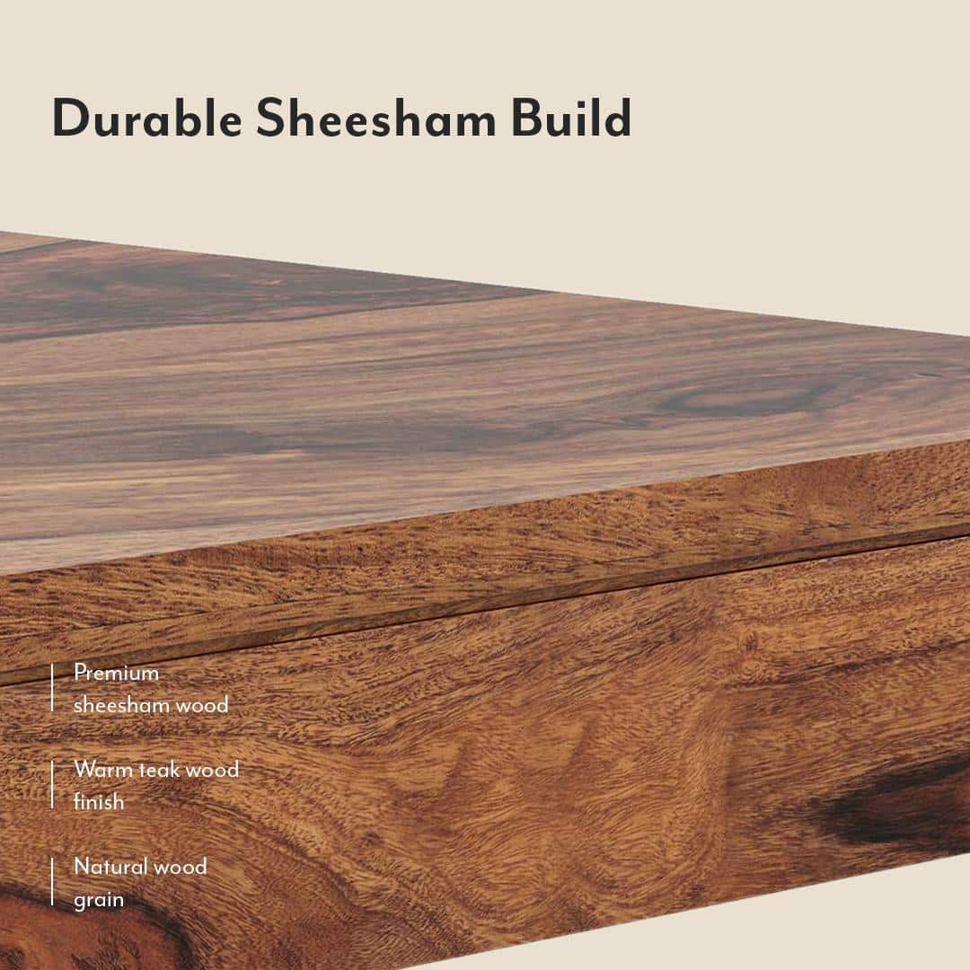 Oliver Solid Wood Dining Chair Set Of 2 In Teak Finish