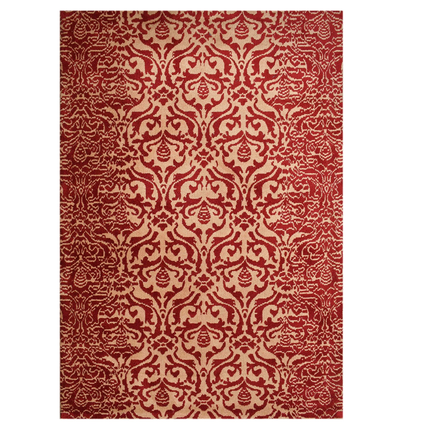 Multicolor Traditional Machine Made Polyester 4 X 6 Feet Carpet