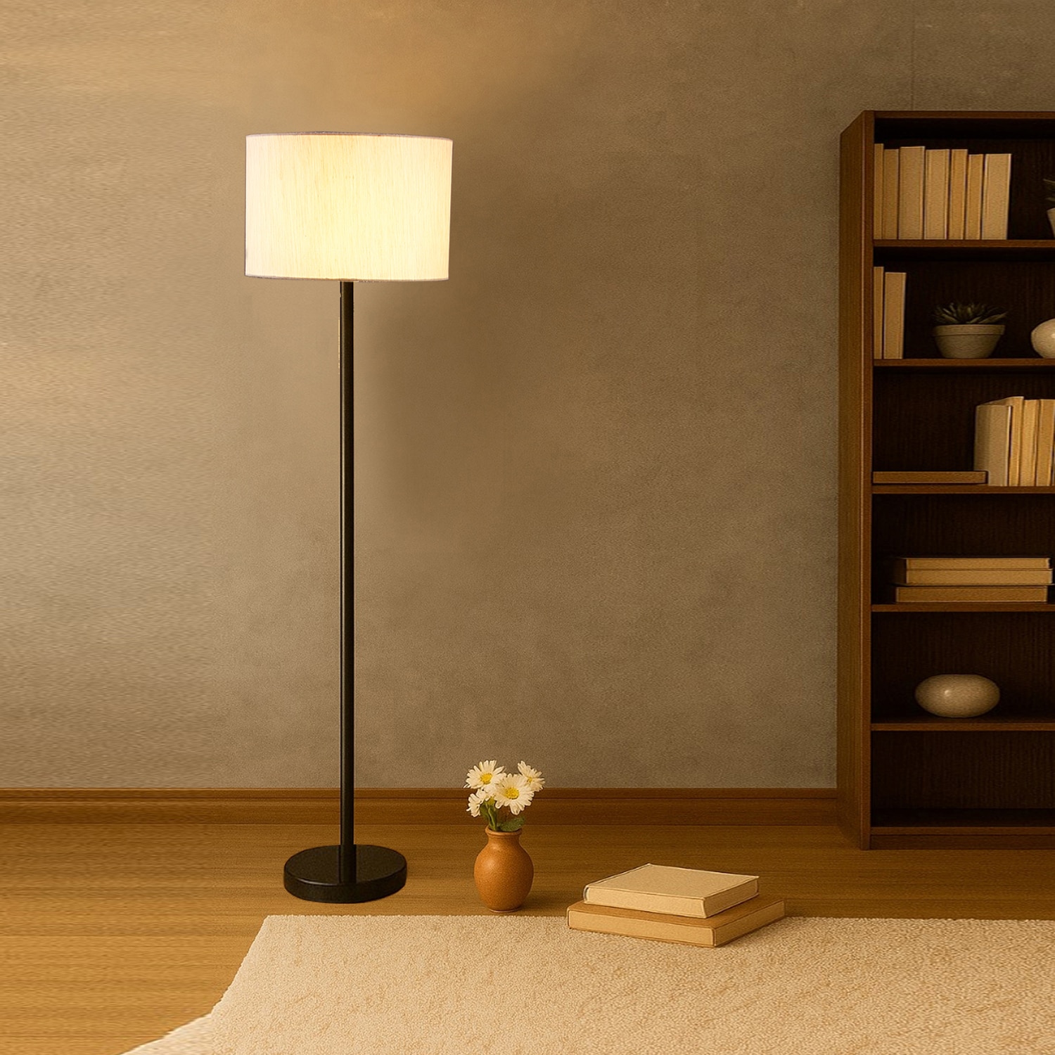 Devansh Wood Floor Lamp