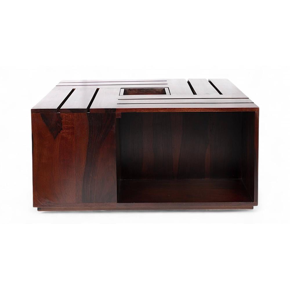 Milan Sheesham Wood Coffee Table In Walnut Finish