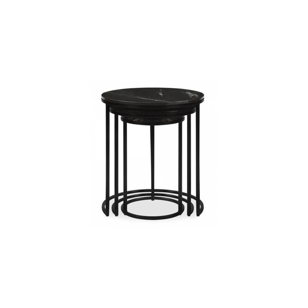 Livingston Metal Side Table in  Black Finish