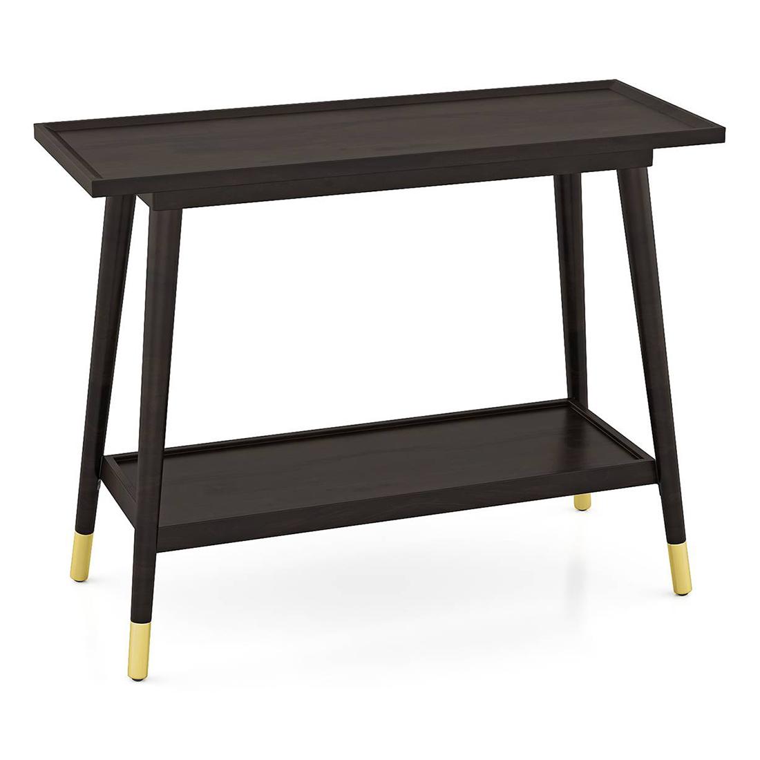 Sinata Solid Wood Console Table in American Walnut Finish