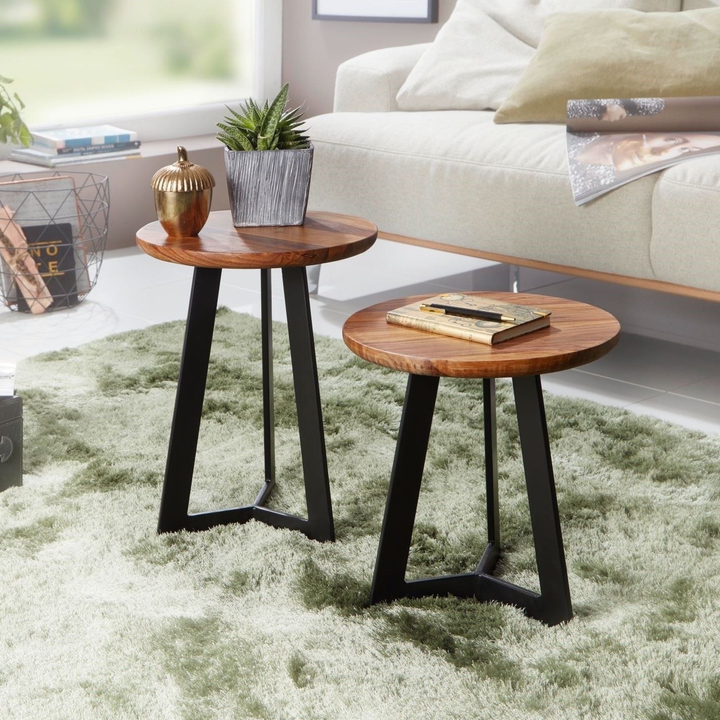 Avry Solid Wood Nested Tables