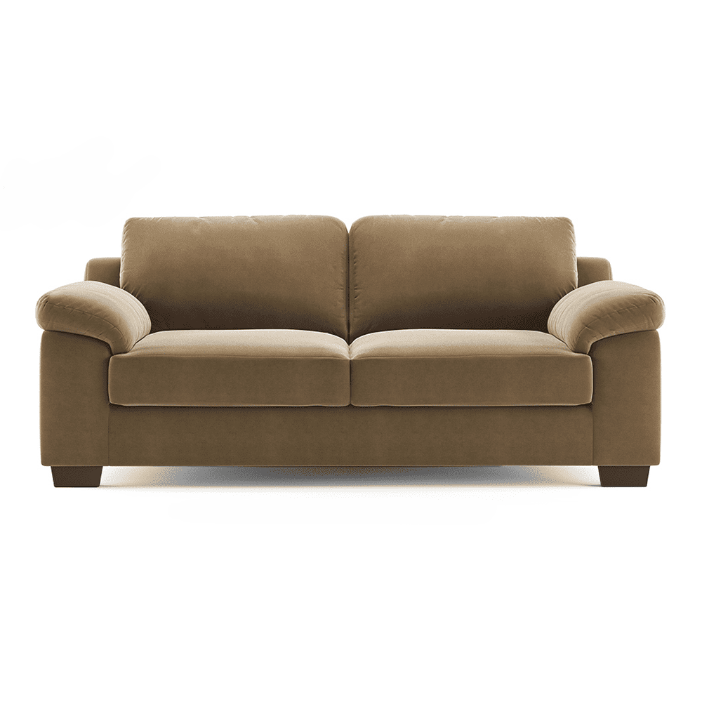 Esquel Luxe 3 Seater Fabric Sofa in Fawn Velvet Colour