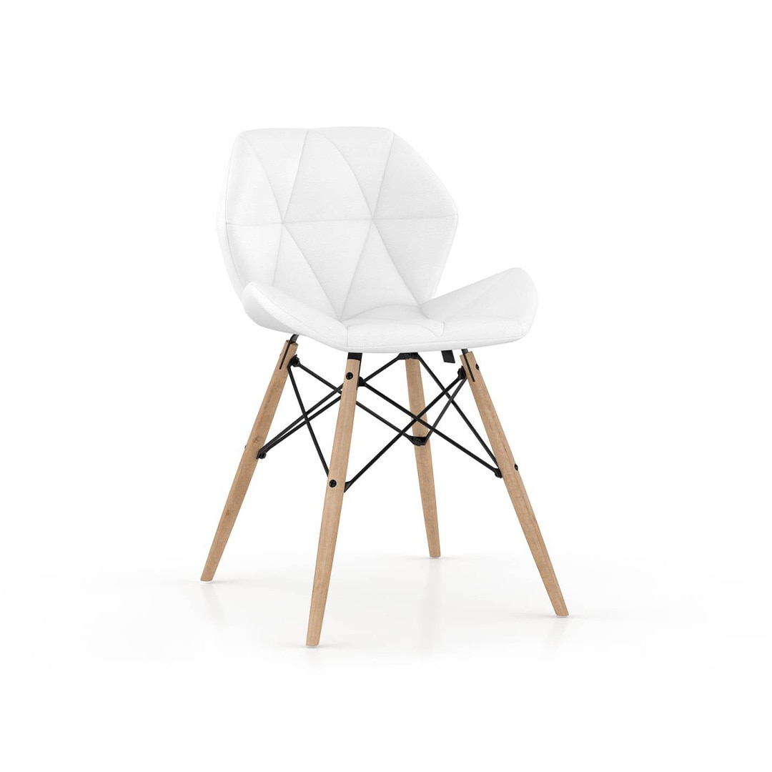 Nobu 6 Seater Glass Top Dining Table With Set Of 6 Ormond Chairs (Colour- White, Finish- Brown)