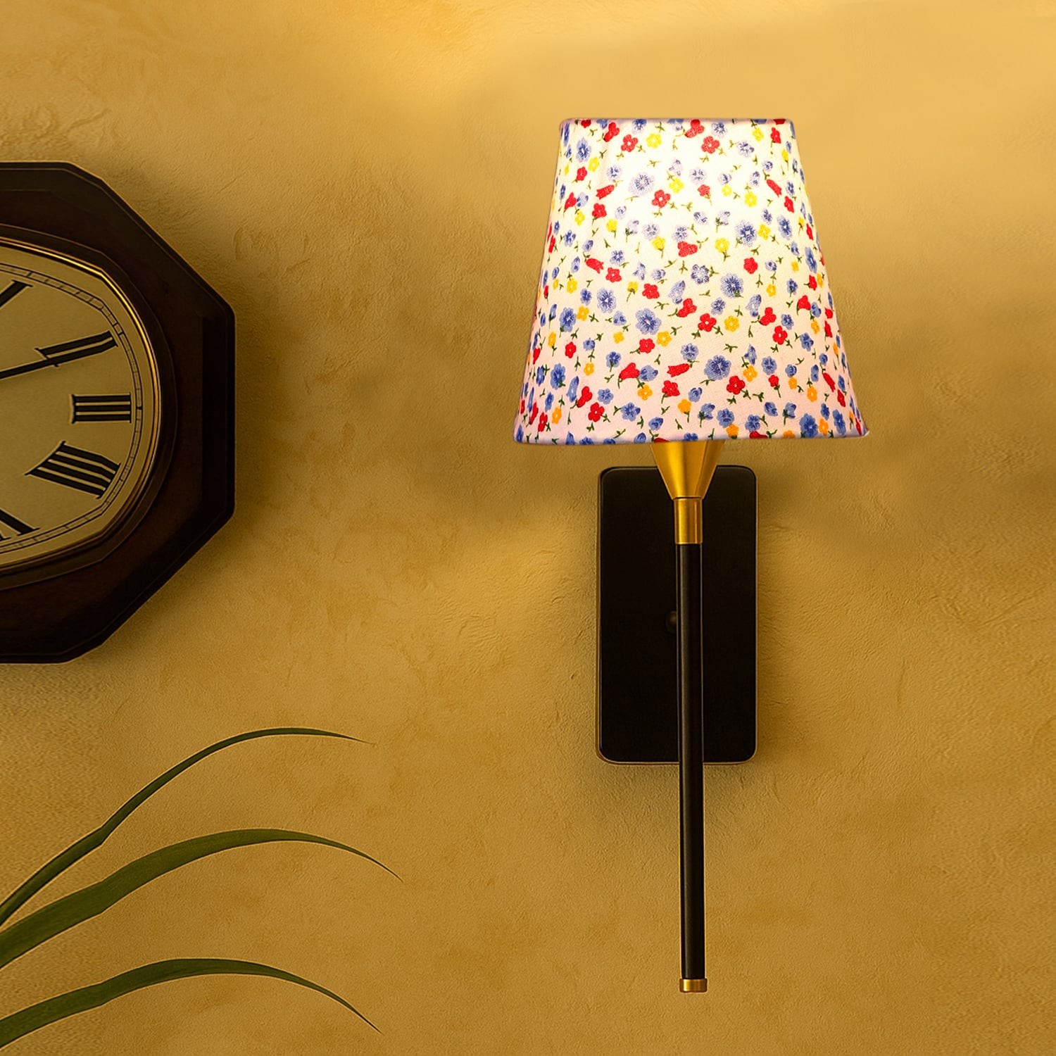 Devansh Metal Electric Wall Light in Black Colour with Multi Shade Count of 1 Light - Devansh