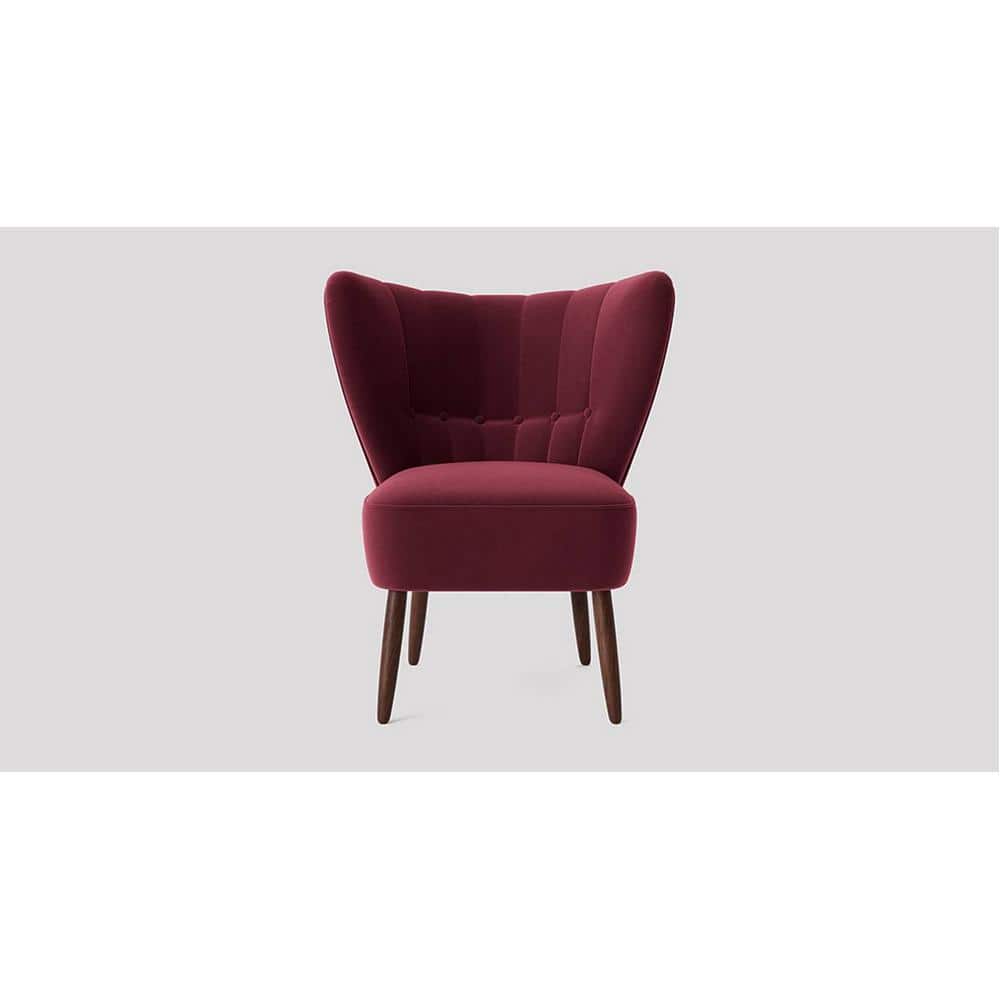 Fitz Accent chair Velvet in Maroon Color