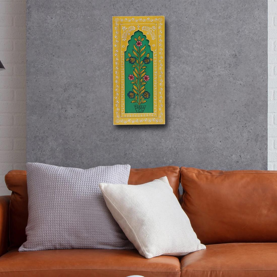 Desert Art MDF Handpainted Blue Rectangle Wall Hanging Frame-image-29