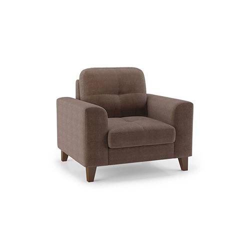 Verona Essential 1 Seater Fabric Sofa in Daschund Brown Colour