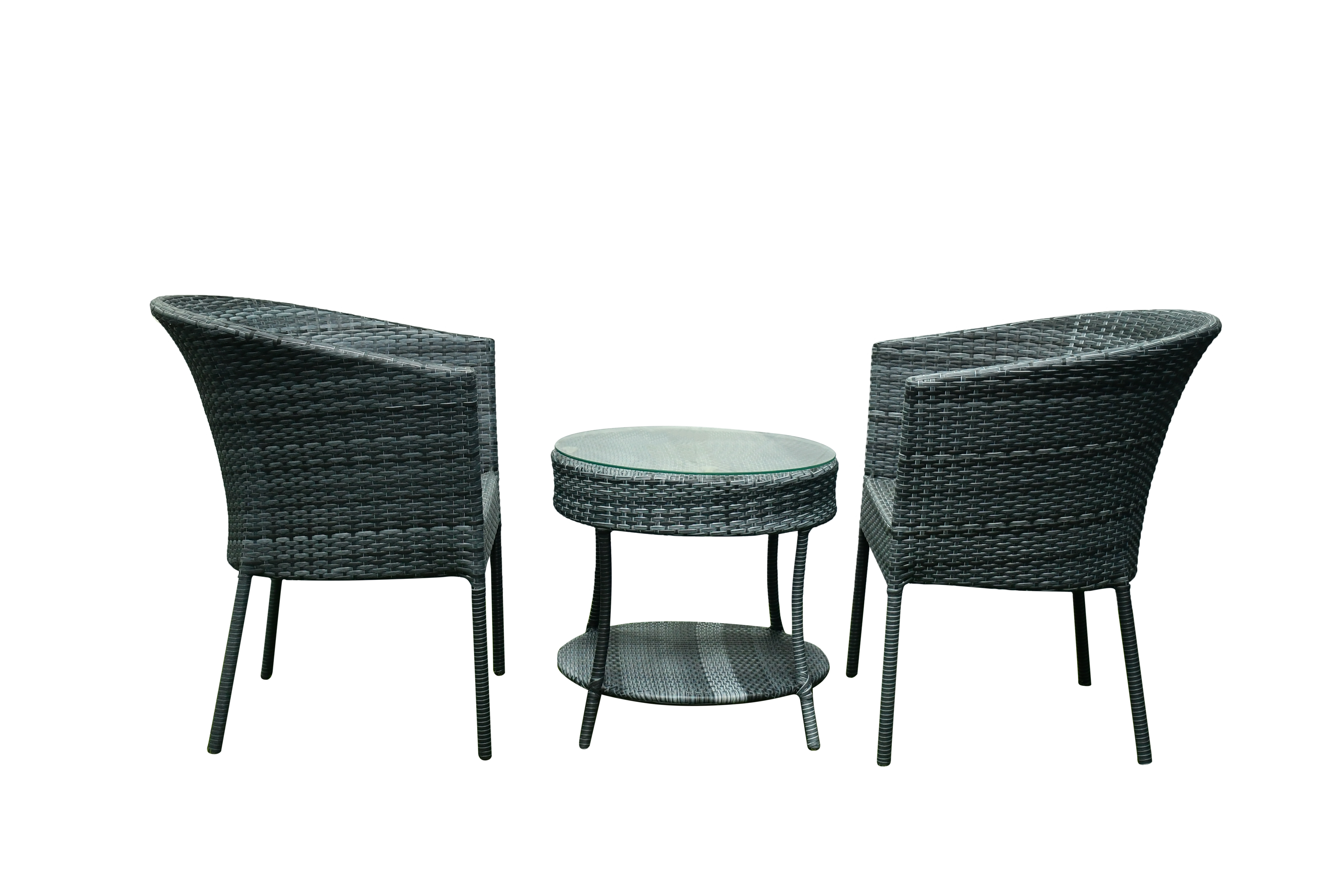 Lismore  Wicker Chair In Grey Dual Tone Finish