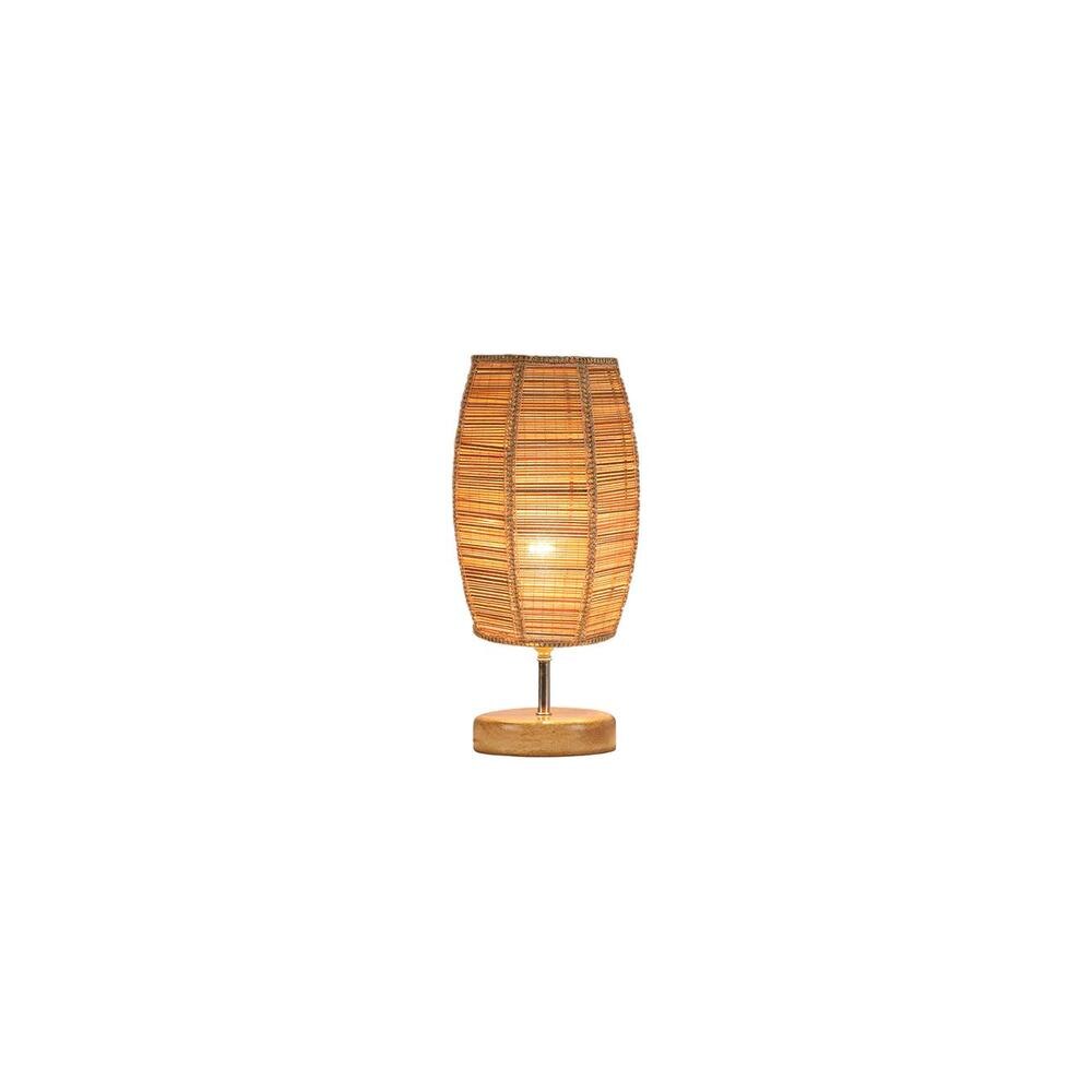 Cecilia Wood Table lamp with Bamboo Shade