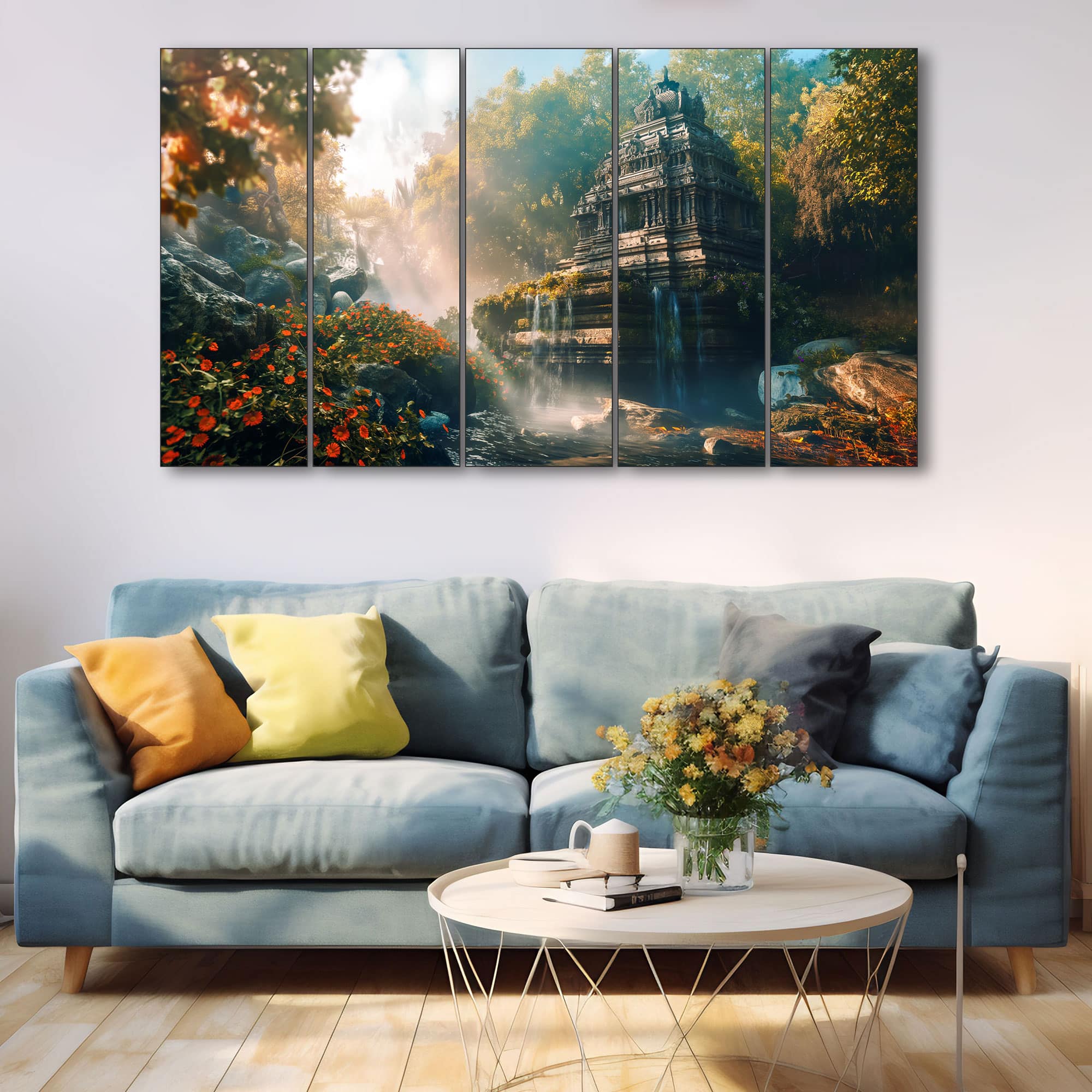 The Castle Decor Nature Wall Painting Wooden Framed 27x48 Inch (Style 3) - The Castle Decor