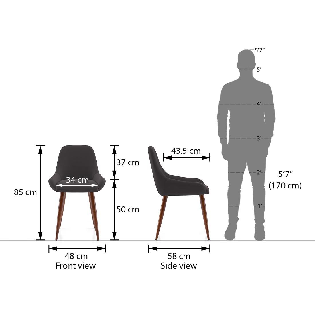 Heston Solid Wood 6 Seater Dining Table With 6 Rickman Lounge Chair (Colour : Matty Grey)