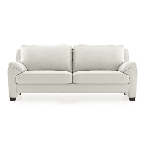 Farina 3 Seater Half Leather Sofa in White Colour