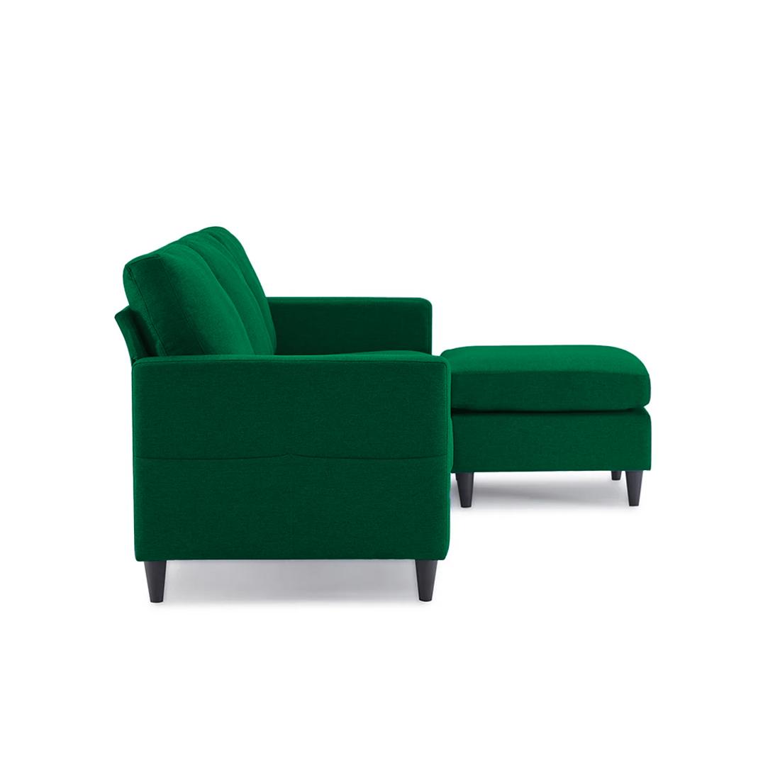 Monznij Sectional Fabric Sofa - Green
