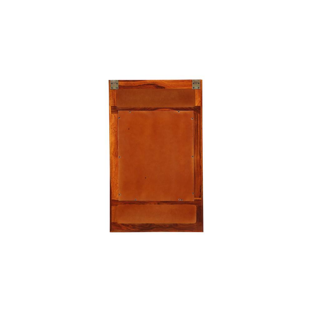 isaac solid wood mirror in honey oak colour