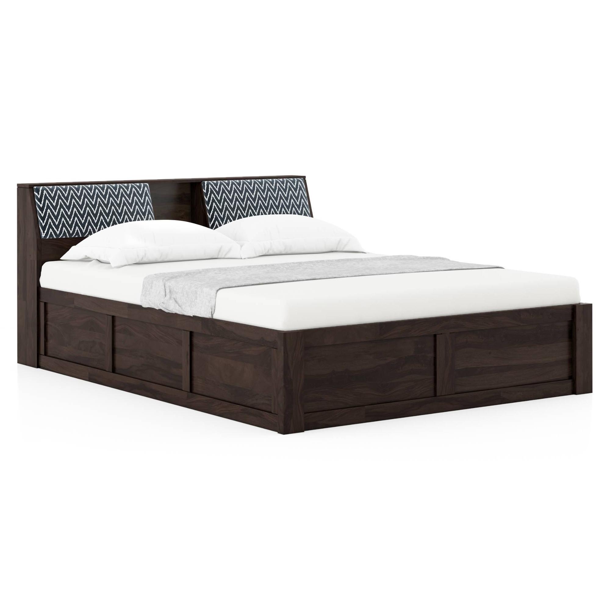 Jennings King Size Hydraulic Storage Bed in American Walnut