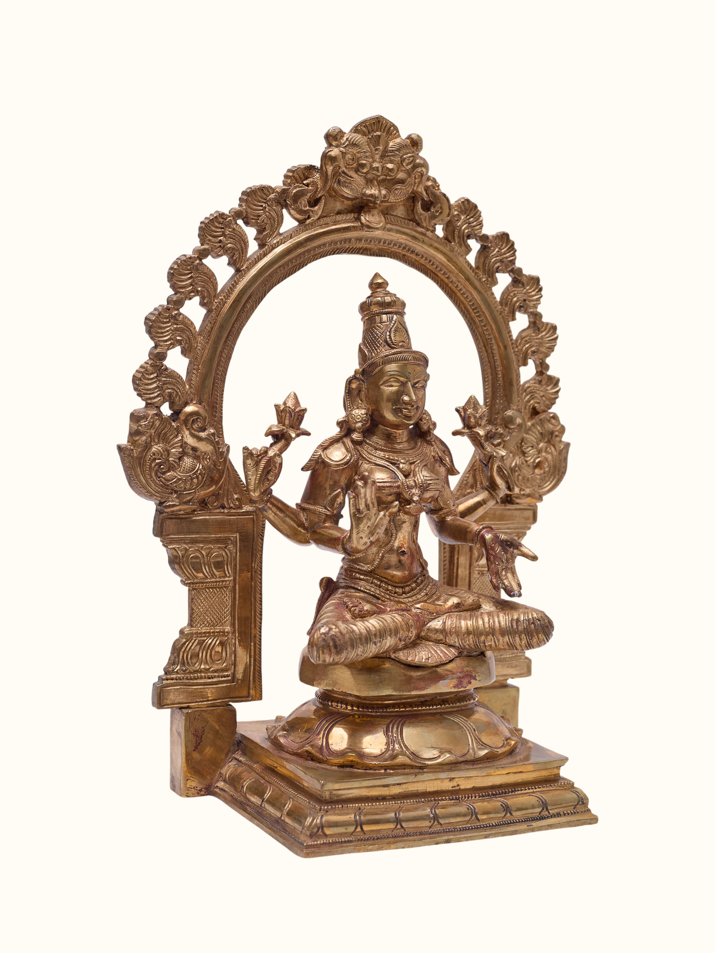 Bronze Cast Sitting Lakshmi Idol