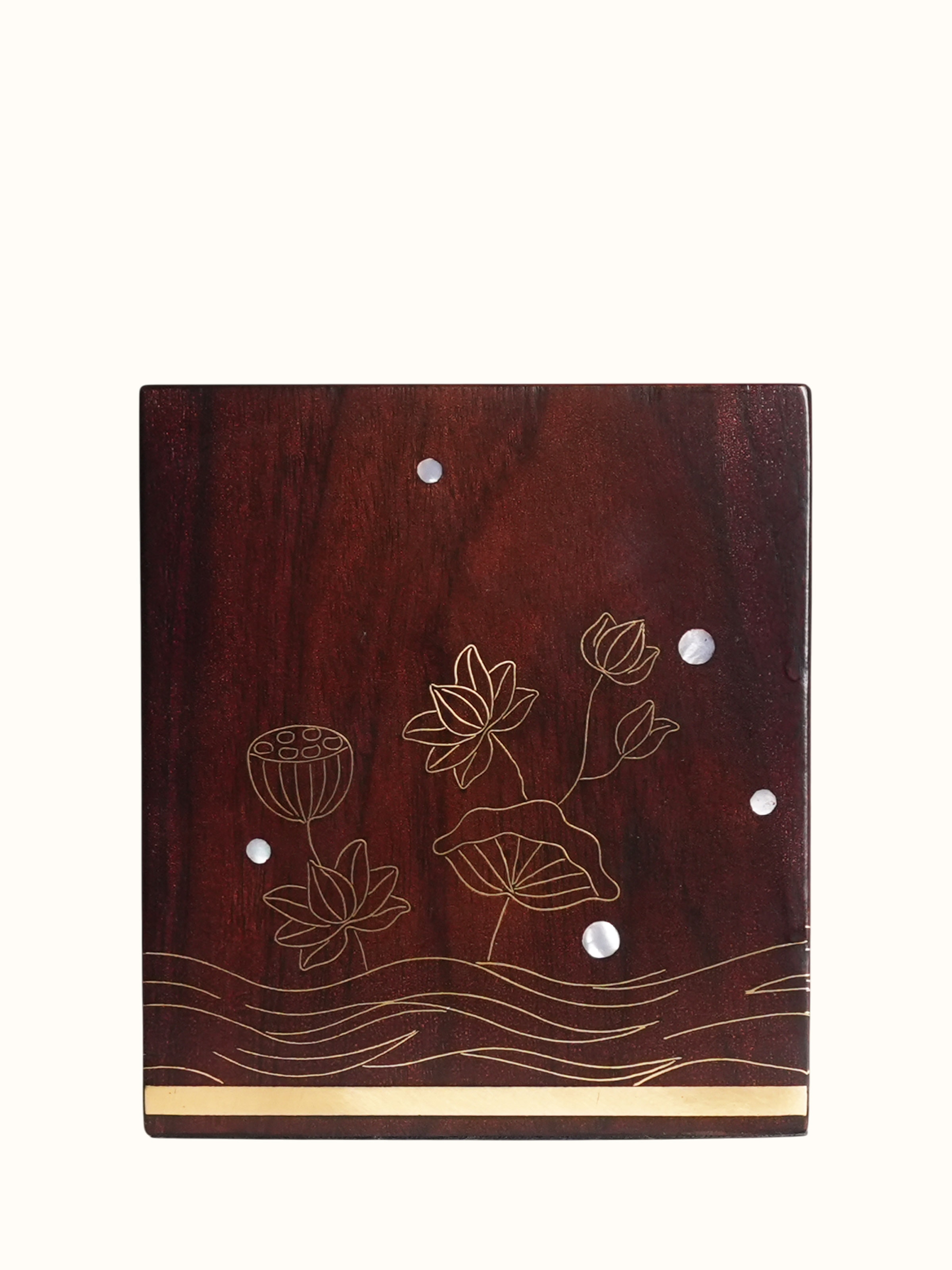 Kamal Tarkashi Teak Wood Tooth Brush Holder