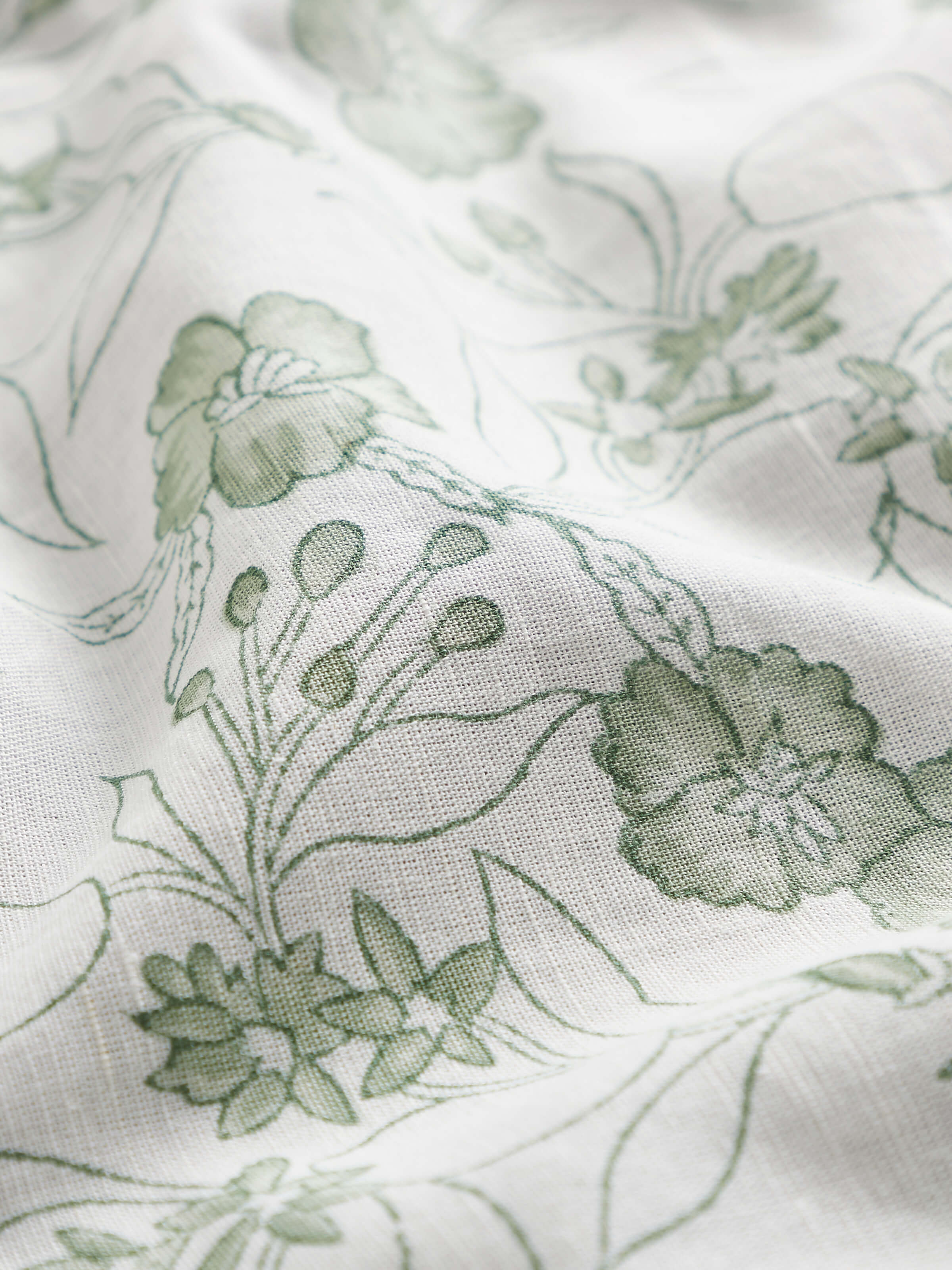 Side view emphasizing the craftsmanship and vibrant hand block printed design