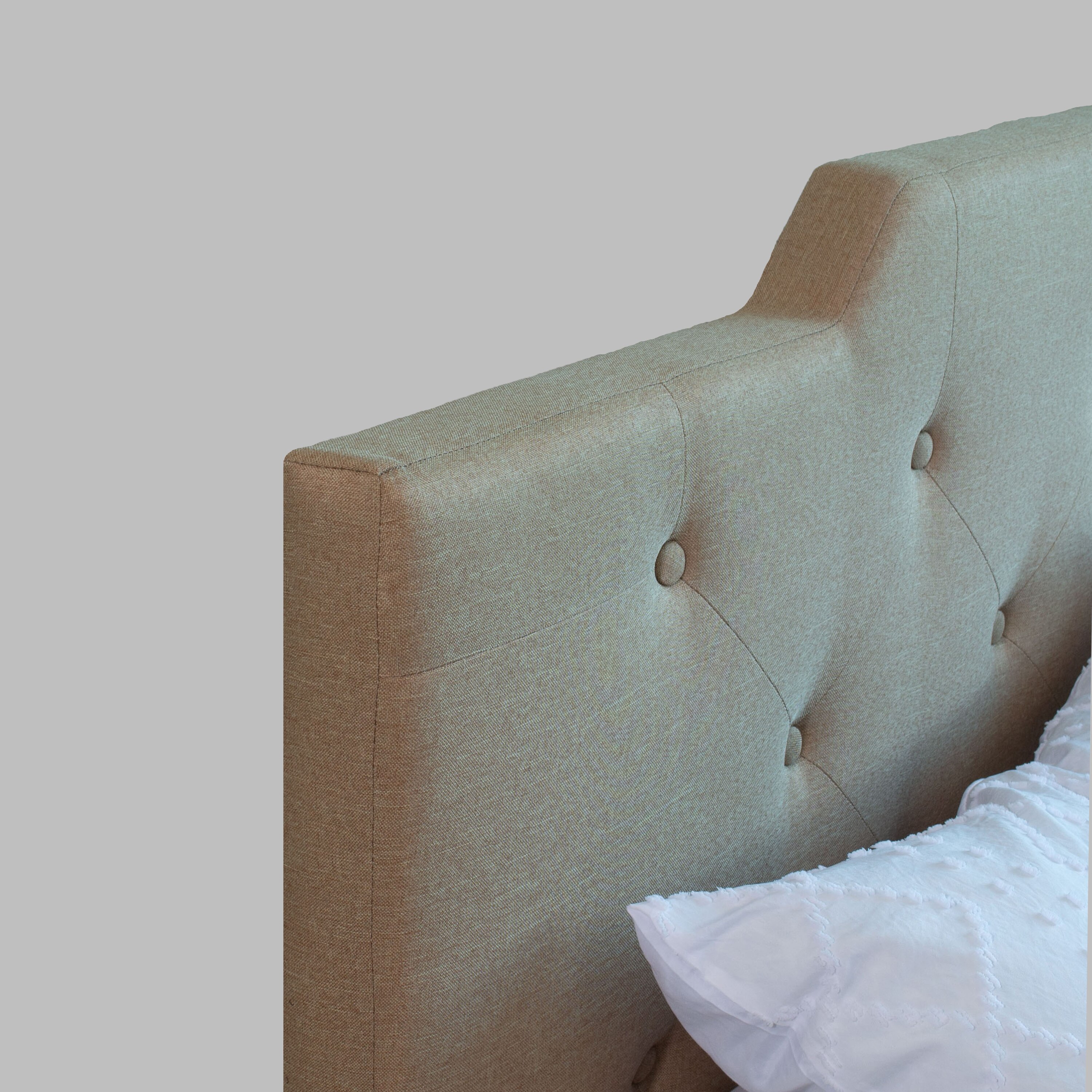 Prajna Bed With Premium Leatherette Fabric Box and Half Hydraulic Storage - Queen Bed