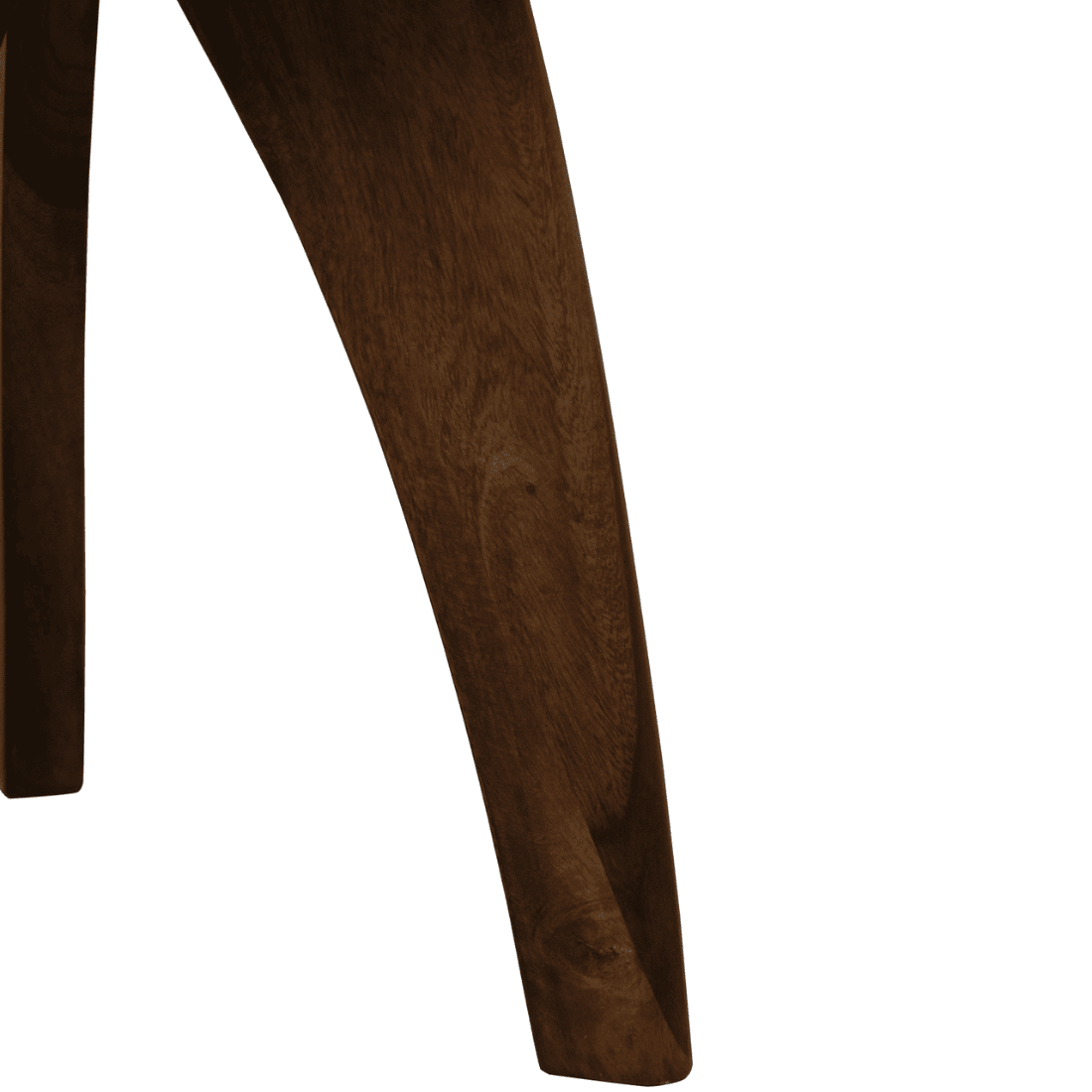 Crescent Solid Wood  Side Table Walnut Finish