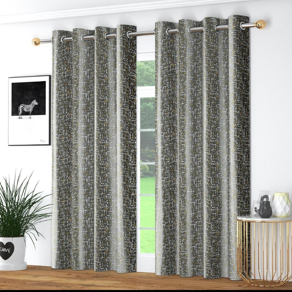 Texture Print Pack of 2 Pieces Room Darkning Window Curtains - Aaho Decor