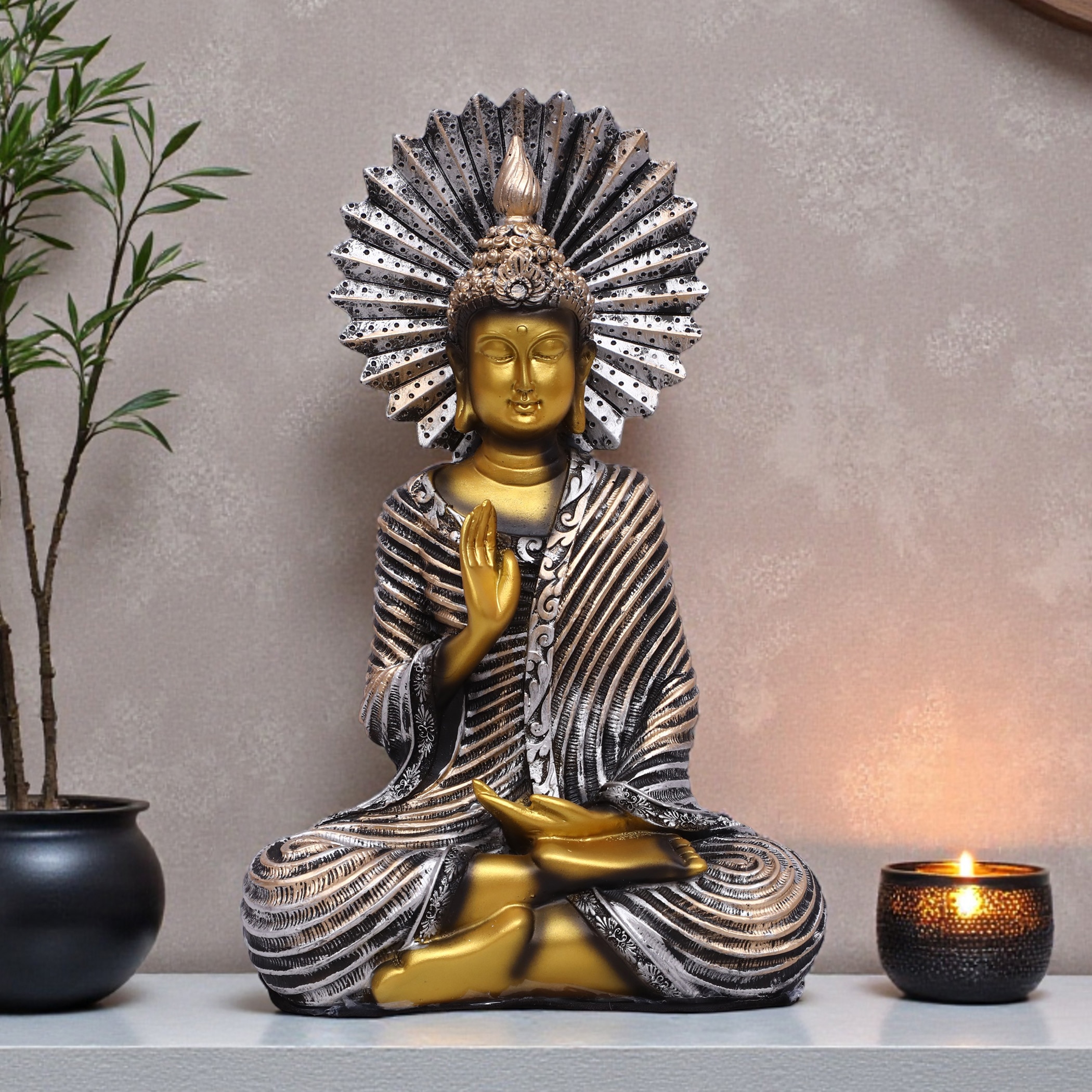 VEDAS Polyresin  Figurine in Gold Colour - Vedas