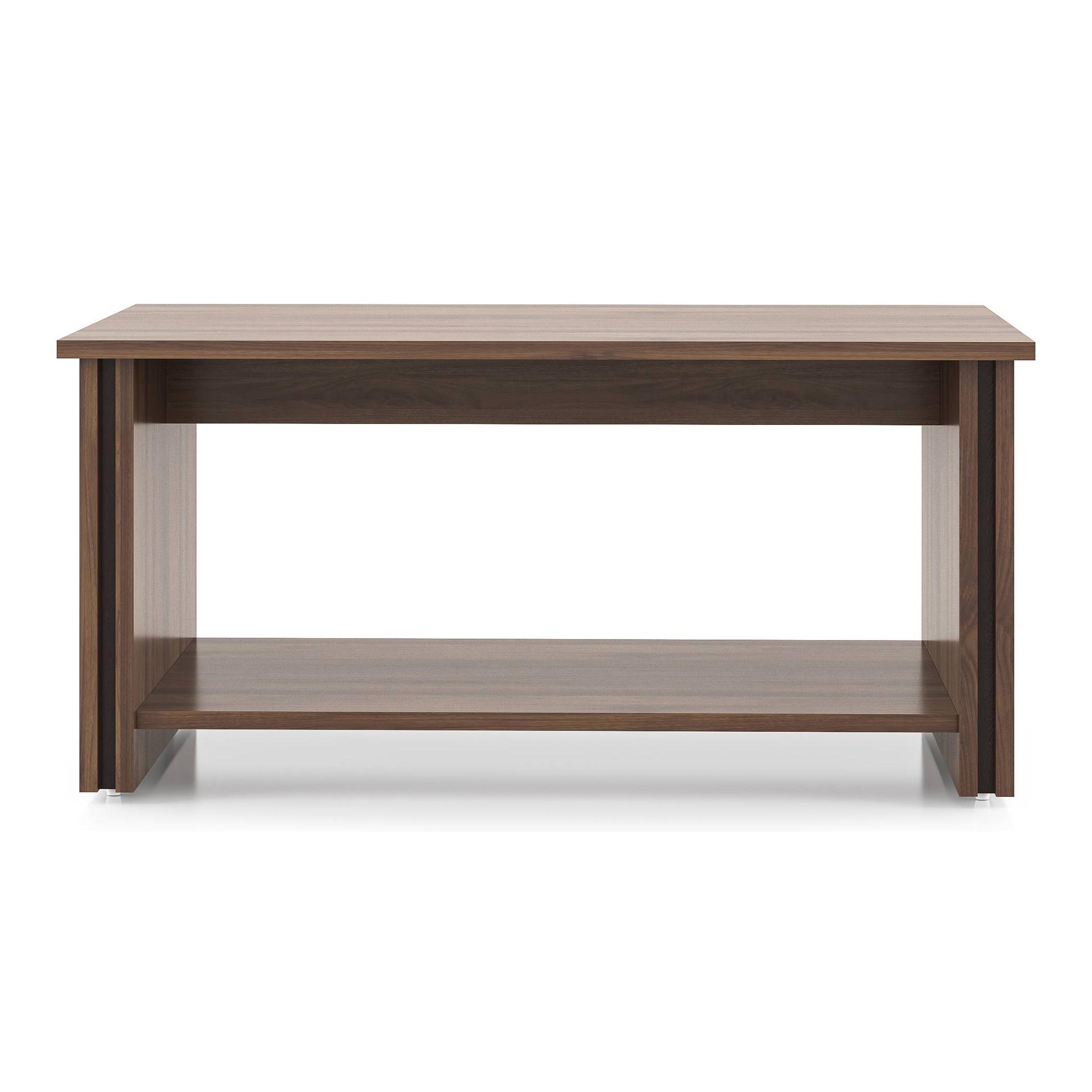 Adele Rectangular Engineered Wood Coffee Table In Classic Walnut Finish