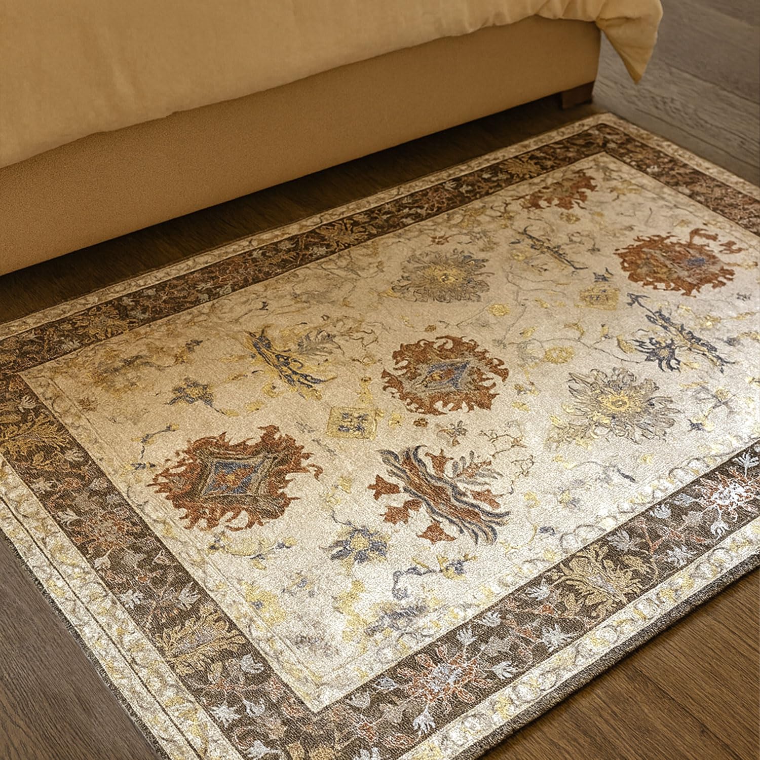 Luxe Home Polyester Vintage Carpet – (4x6 Feet, Multicolor, TPR)