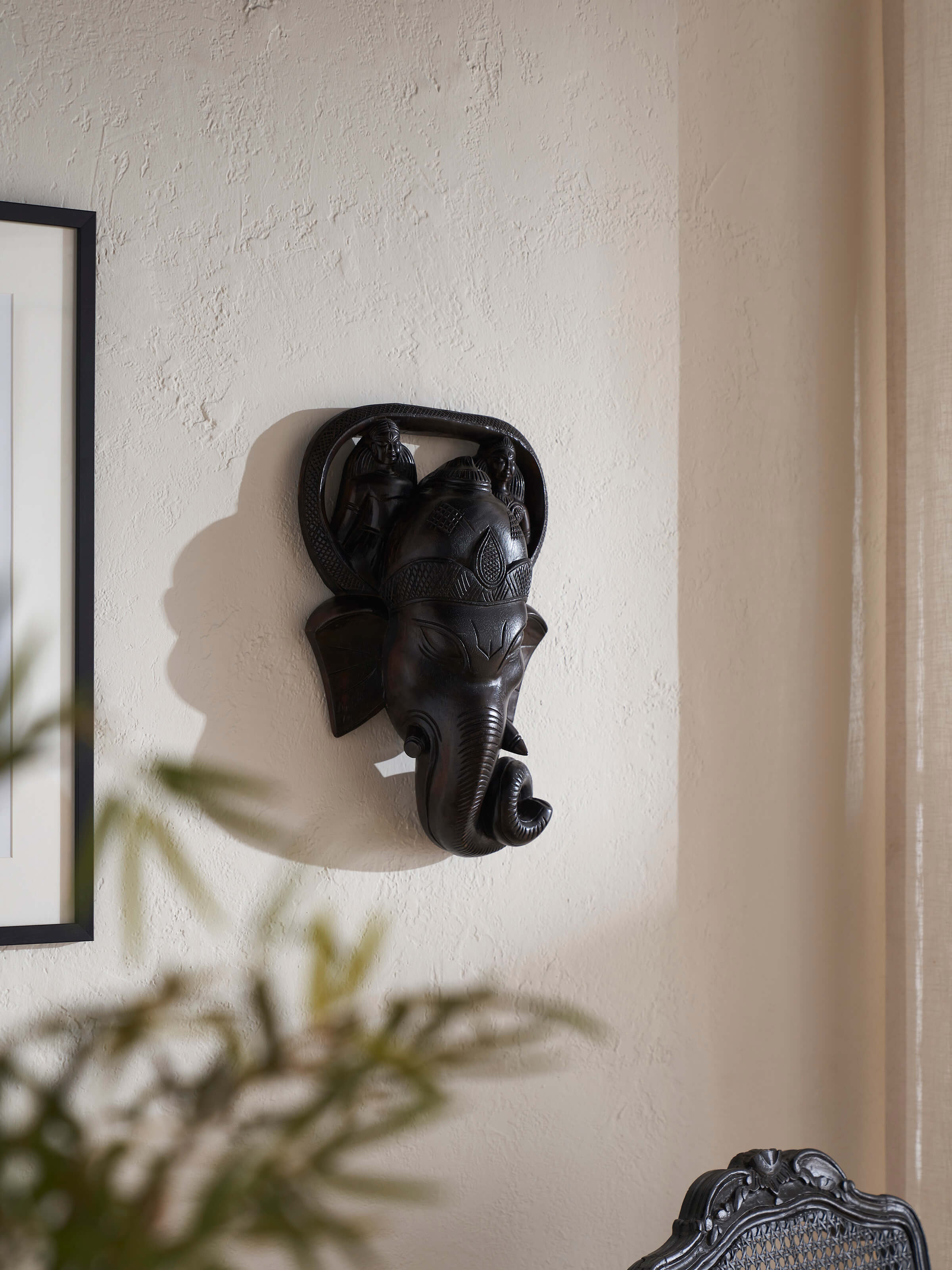 Lifestyle view of Kushmandi Ganesha Wall Mask