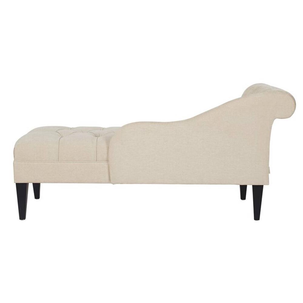 andres Fabric Chaise Launger in Beige Colour